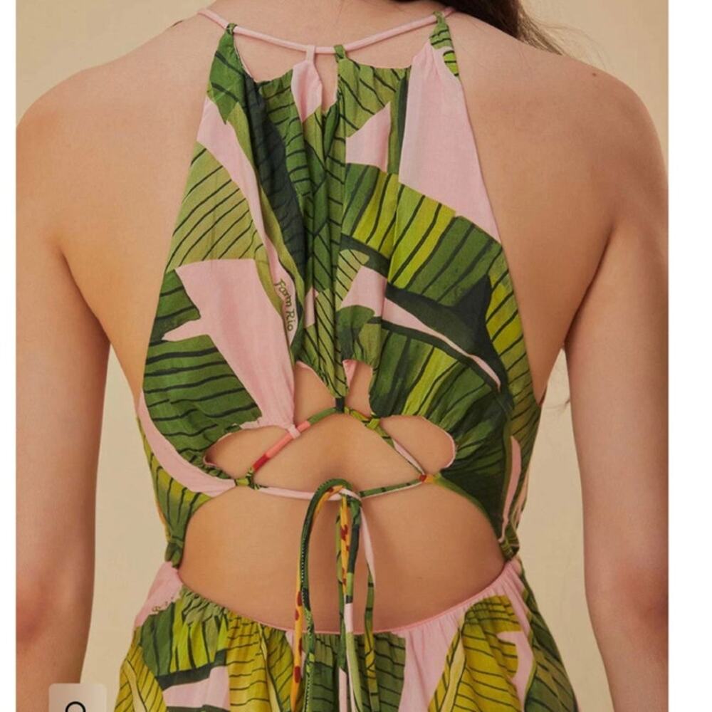 FARM Rio Tropical Print Maxi Dress - Pink and Green - Picture 12 of 15
